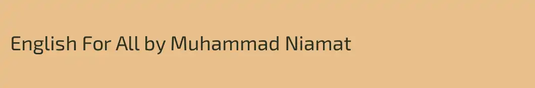 English For All by Muhammad Niamat